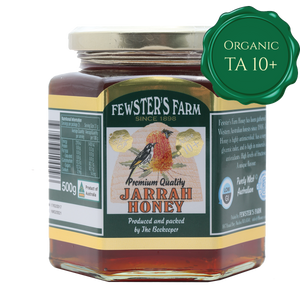 Fewster’s Farm Organic Jarrah Honey TA10+ (500g)